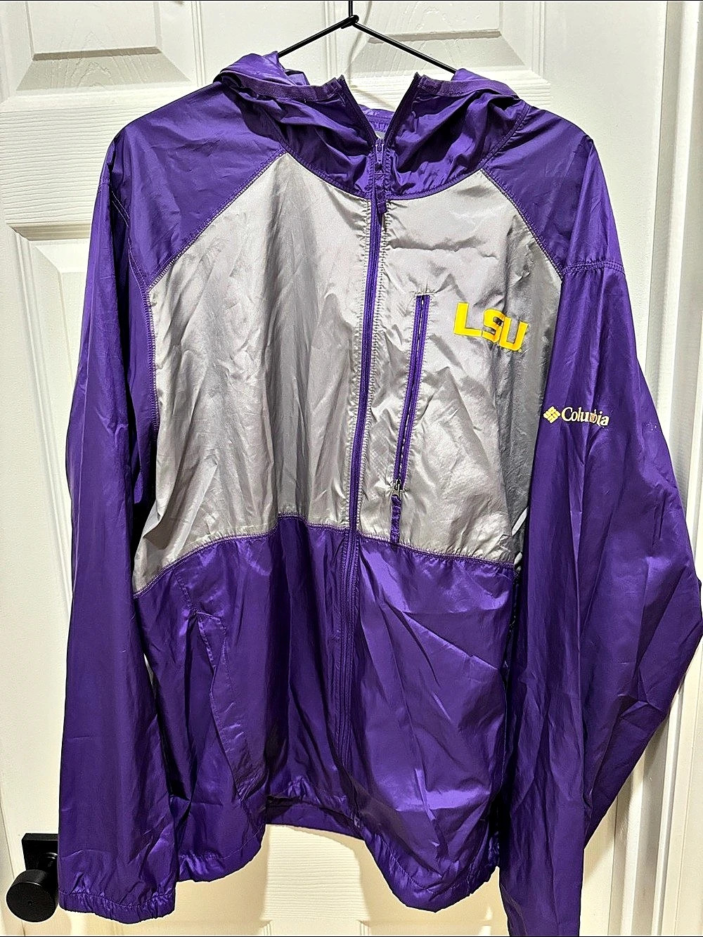 Columbia Men's Collegiate Flash Challenger II Windbreaker - LSU Flash Challenger